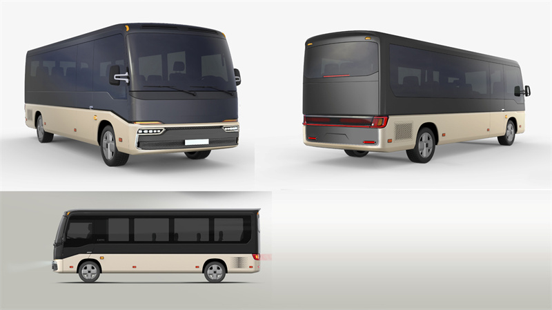 7米中巴（中型巴士）-米白色 7  Meters  Medium  Bus - Beige