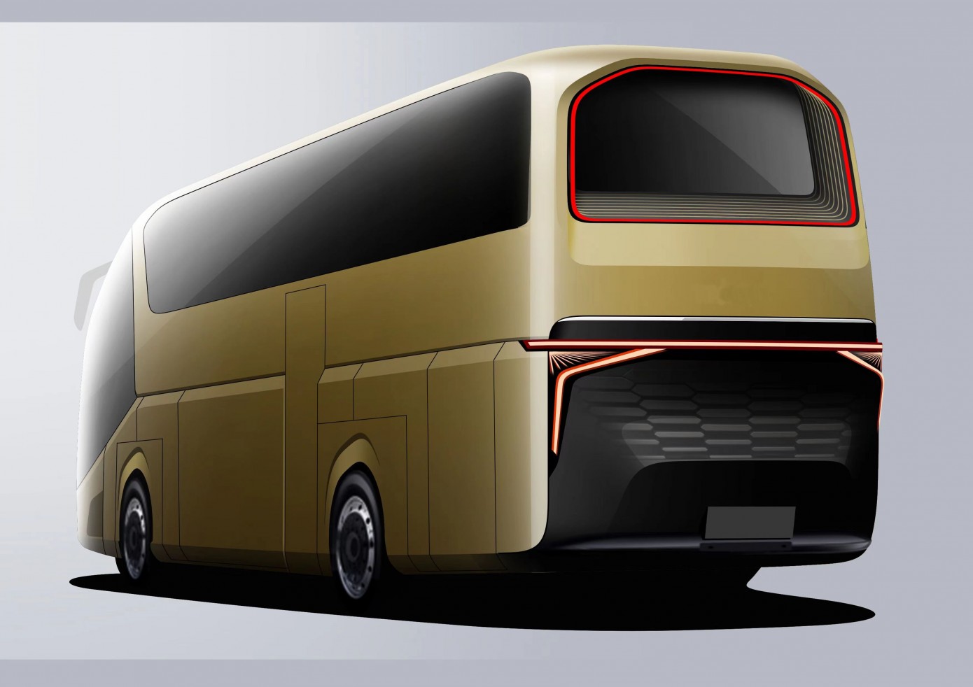 一 层 半 豪 华 大 巴-黄色One And A Half Deck Limousine Bus-Yellow